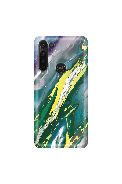 MOTOROLA by LENOVO - Moto G8 Power - Soft Clear Case - Marble Rainforest Green