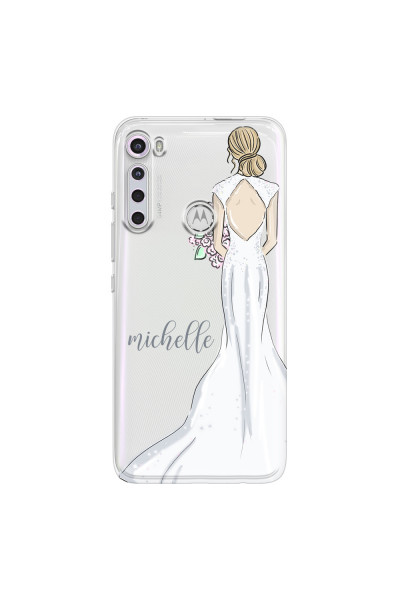 MOTOROLA by LENOVO - Moto One Fusion Plus - Soft Clear Case - Bride To Be Blonde Dark