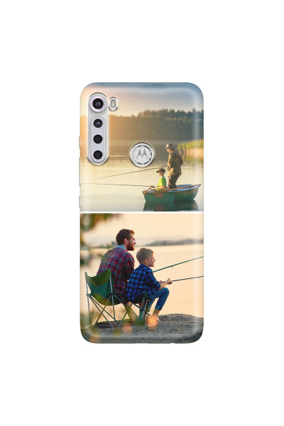 MOTOROLA by LENOVO - Moto One Fusion Plus - Soft Clear Case - Collage of 2