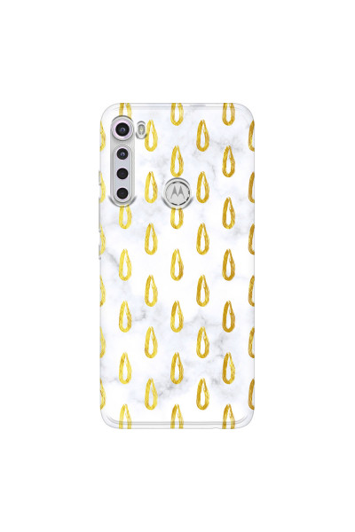 MOTOROLA by LENOVO - Moto One Fusion Plus - Soft Clear Case - Marble Drops