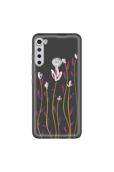 MOTOROLA by LENOVO - Moto One Fusion Plus - Soft Clear Case - Pink Tulips