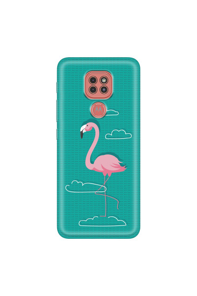 MOTOROLA by LENOVO - Moto G9 Play - Soft Clear Case - Cartoon Flamingo