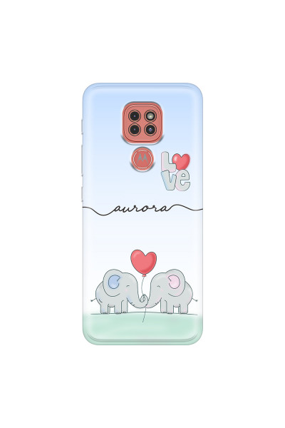 MOTOROLA by LENOVO - Moto G9 Play - Soft Clear Case - Elephants in Love