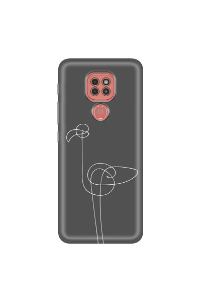 MOTOROLA by LENOVO - Moto G9 Play - Soft Clear Case - Flamingo Drawing