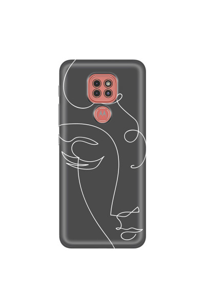 MOTOROLA by LENOVO - Moto G9 Play - Soft Clear Case - Light Portrait in Picasso Style