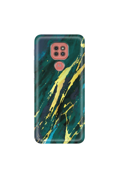 MOTOROLA by LENOVO - Moto G9 Play - Soft Clear Case - Marble Emerald Green