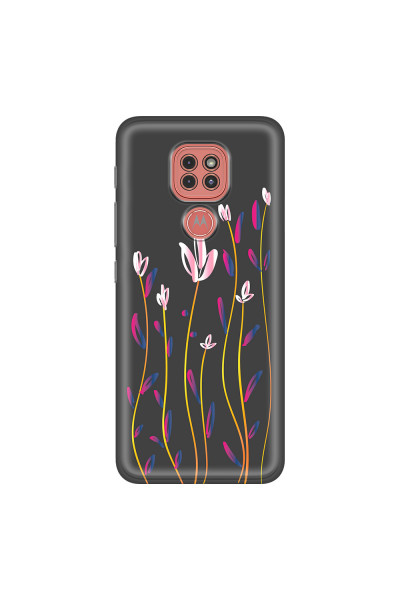 MOTOROLA by LENOVO - Moto G9 Play - Soft Clear Case - Pink Tulips