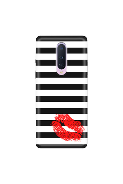 ONEPLUS - OnePlus 8 - Soft Clear Case - B&W Lipstick
