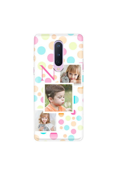 ONEPLUS - OnePlus 8 - Soft Clear Case - Cute Dots Initial