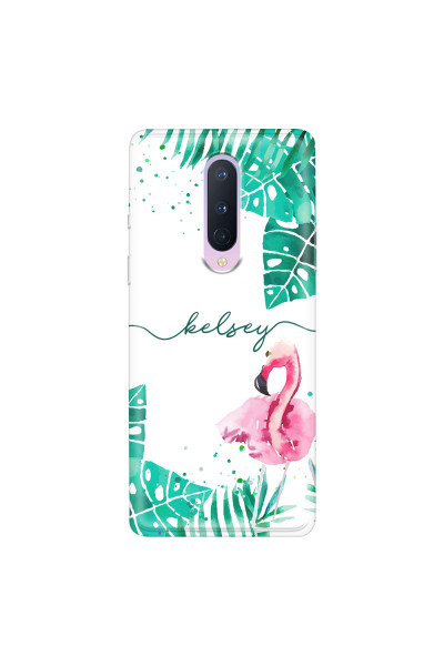 ONEPLUS - OnePlus 8 - Soft Clear Case - Flamingo Watercolor