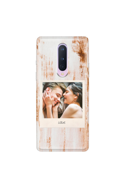 ONEPLUS - OnePlus 8 - Soft Clear Case - Wooden Polaroid