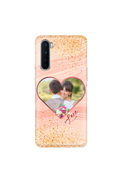 ONEPLUS - OnePlus Nord - Soft Clear Case - Glitter Love Heart Photo