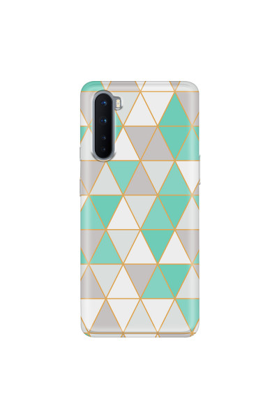 ONEPLUS - OnePlus Nord - Soft Clear Case - Green Triangle Pattern