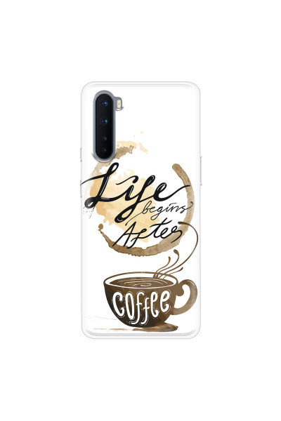 ONEPLUS - OnePlus Nord - Soft Clear Case - Life begins after coffee