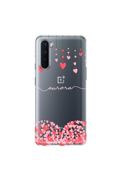 ONEPLUS - OnePlus Nord - Soft Clear Case - Love Hearts Strings Pink