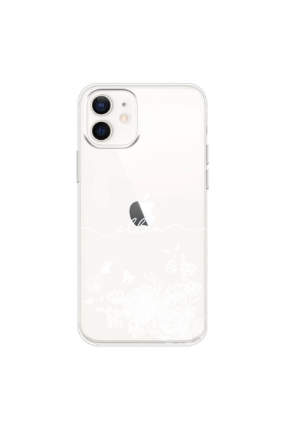 APPLE - iPhone 12 - Soft Clear Case - Handwritten White Lace