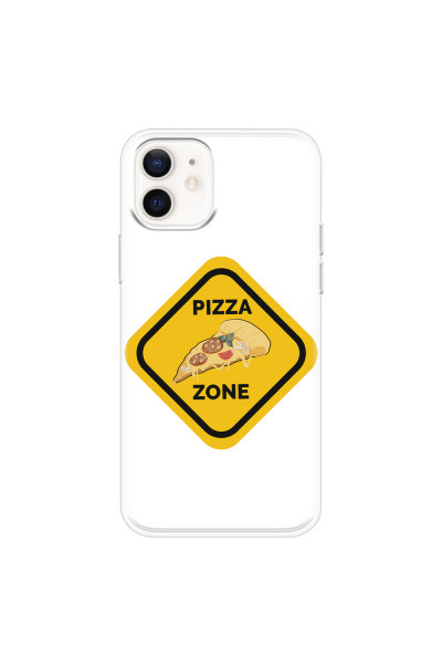 APPLE - iPhone 12 - Soft Clear Case - Pizza Zone Phone Case