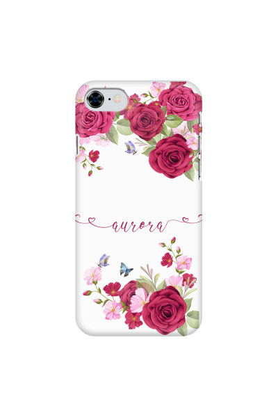 APPLE - iPhone SE 2020 - 3D Snap Case - Rose Garden with Monogram Red