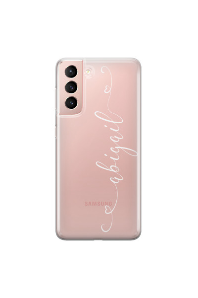 SAMSUNG - Galaxy S21 - Soft Clear Case - Hearts Handwritten