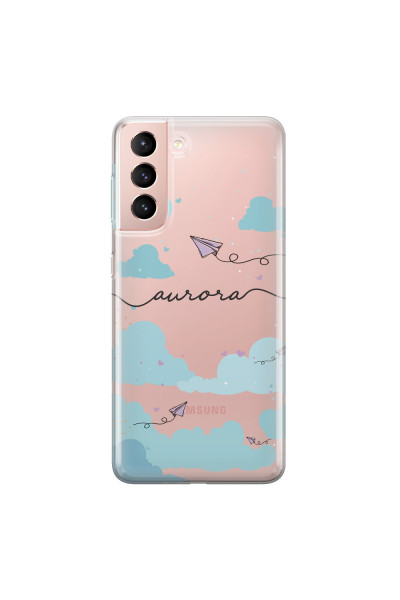SAMSUNG - Galaxy S21 - Soft Clear Case - Up in the Clouds