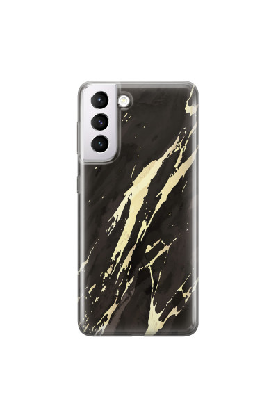 SAMSUNG - Galaxy S21 Plus - Soft Clear Case - Marble Ivory Black