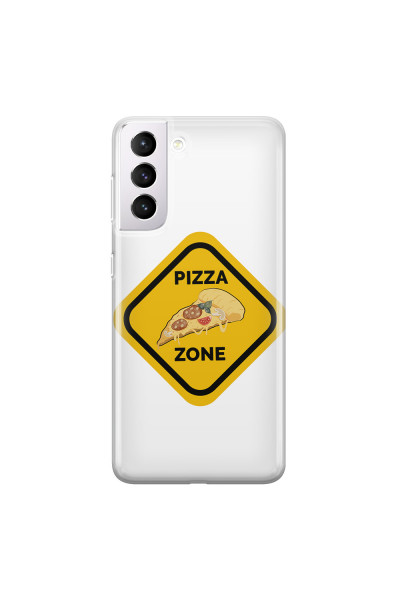 SAMSUNG - Galaxy S21 Plus - Soft Clear Case - Pizza Zone Phone Case