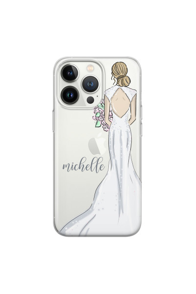 APPLE - iPhone 13 Pro Max - Soft Clear Case - Bride To Be Blonde Dark