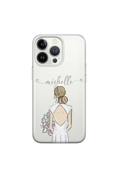 APPLE - iPhone 13 Pro Max - Soft Clear Case - Bride To Be Blonde II. Dark