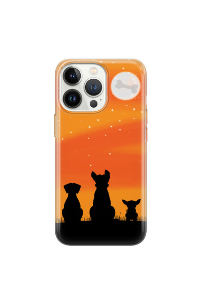 APPLE - iPhone 13 Pro Max - Soft Clear Case - Dog's Desire Orange Sky