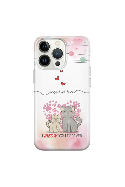 APPLE - iPhone 13 Pro Max - Soft Clear Case - I Meow You Forever