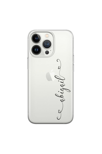 APPLE - iPhone 13 Pro Max - Soft Clear Case - Little Hearts Handwritten Black