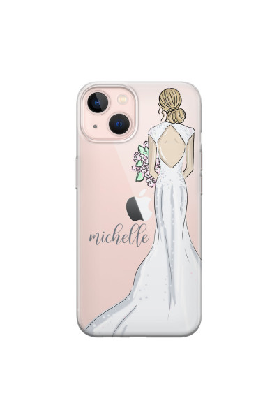 APPLE - iPhone 13 Mini - Soft Clear Case - Bride To Be Blonde Dark