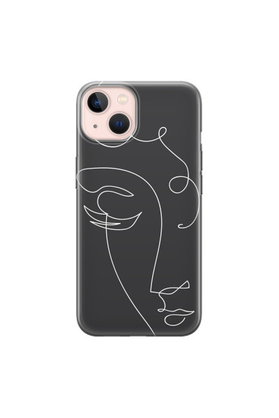 APPLE - iPhone 13 Mini - Soft Clear Case - Light Portrait in Picasso Style