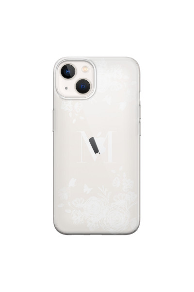APPLE - iPhone 13 - Soft Clear Case - White Lace Monogram