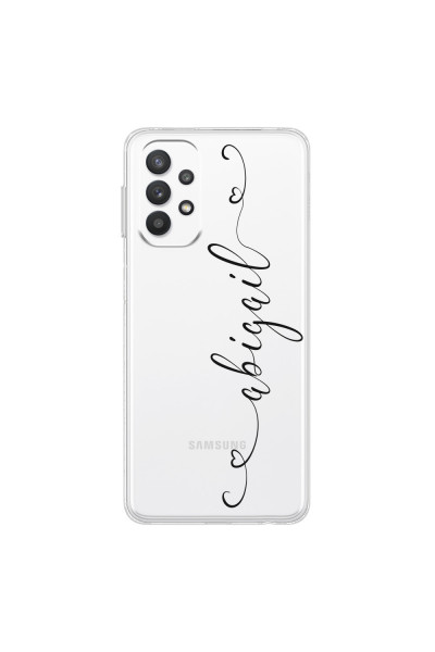 SAMSUNG - Galaxy A32 - Soft Clear Case - Hearts Handwritten Black