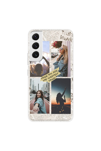SAMSUNG - Galaxy S22 Plus - Soft Clear Case - Newspaper Vibes Phone Case