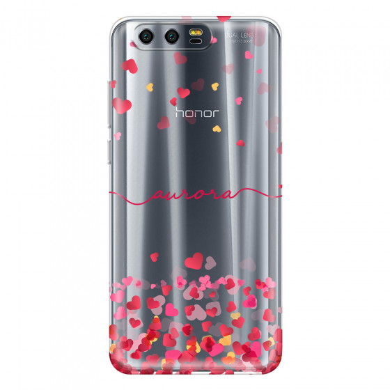 HONOR - Honor 9 - Soft Clear Case - Scattered Hearts
