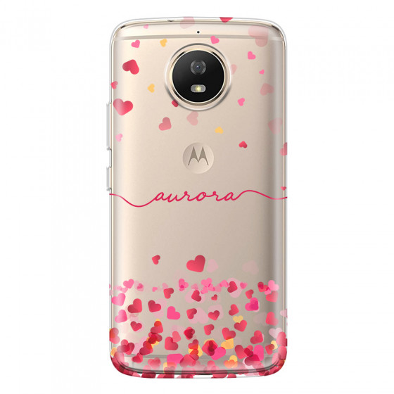 MOTOROLA by LENOVO - Moto G5s - Soft Clear Case - Scattered Hearts