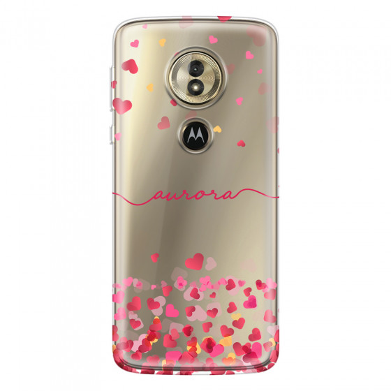 MOTOROLA by LENOVO - Moto G6 Play - Soft Clear Case - Scattered Hearts