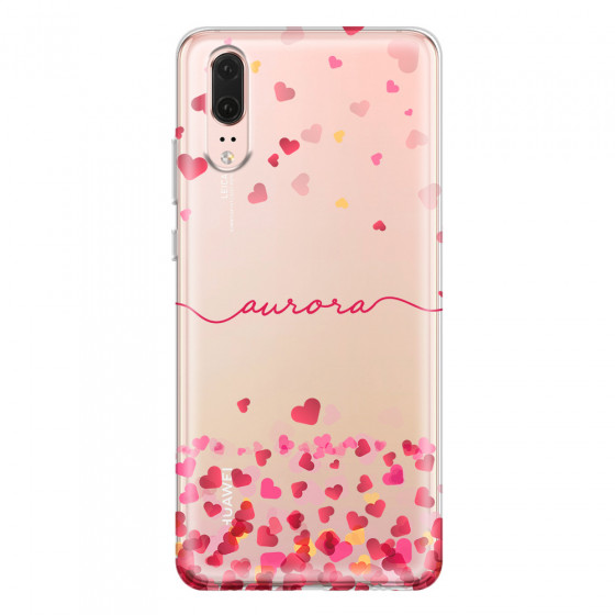 HUAWEI - P20 - Soft Clear Case - Scattered Hearts