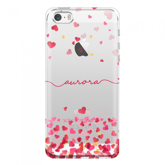 APPLE - iPhone 5S - Soft Clear Case - Scattered Hearts