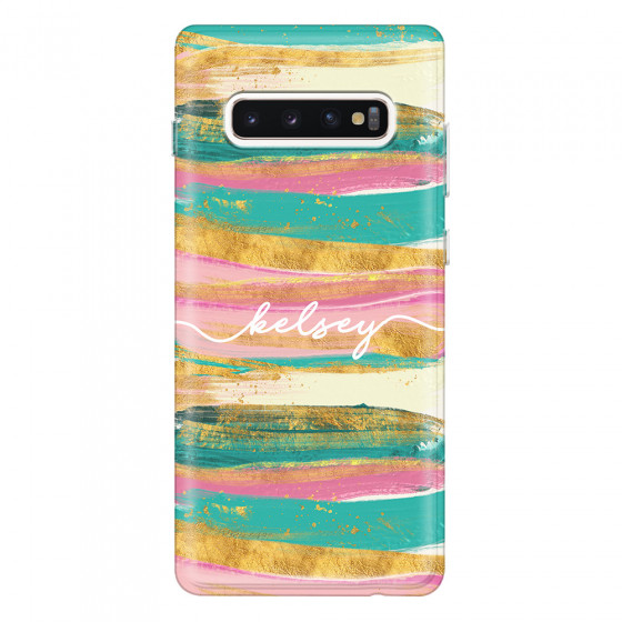 SAMSUNG - Galaxy S10 Plus - Soft Clear Case - Pastel Palette