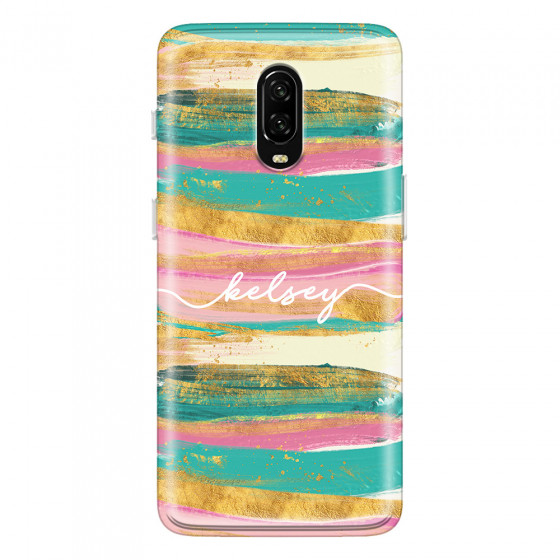 ONEPLUS - OnePlus 6T - Soft Clear Case - Pastel Palette