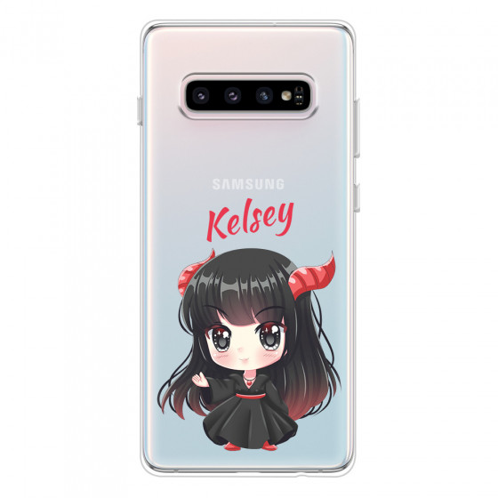 SAMSUNG - Galaxy S10 - Soft Clear Case - Chibi Kelsey