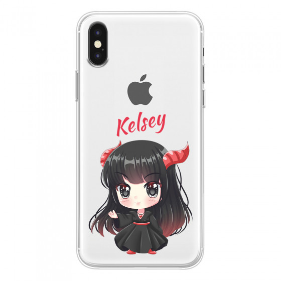 APPLE - iPhone XS Max - Soft Clear Case - Chibi Kelsey