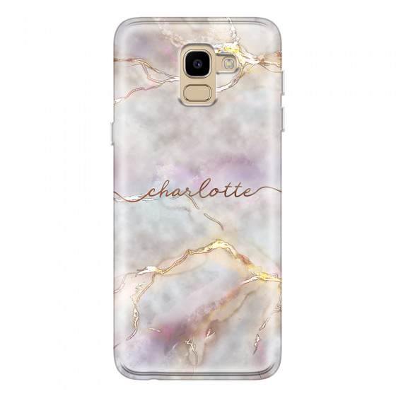 SAMSUNG - Galaxy J6 - Soft Clear Case - Marble Rootage