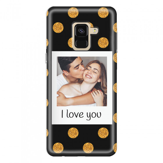 SAMSUNG - Galaxy A8 - Soft Clear Case - Single Love Dots Photo