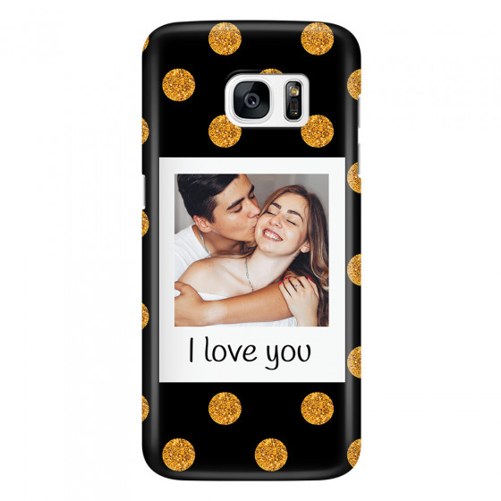 SAMSUNG - Galaxy S7 Edge - 3D Snap Case - Single Love Dots Photo
