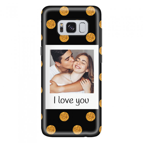 SAMSUNG - Galaxy S8 Plus - Soft Clear Case - Single Love Dots Photo