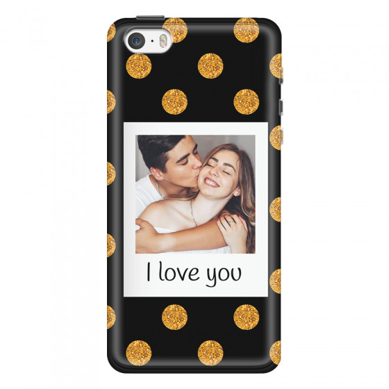APPLE - iPhone 5S - Soft Clear Case - Single Love Dots Photo